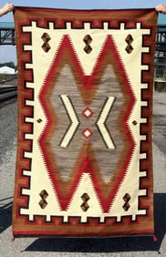 Exceptional Navajo Indian Ganado Rug