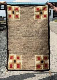 Navajo Indian Saddle Blanket Rug