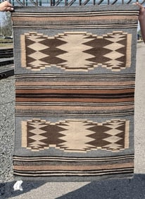 Navajo Indian Pine Springs Saddle Blanket Rug
