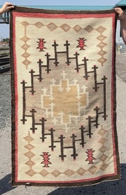 Transitional Navajo Indian J.B. Moore Crystal Rug