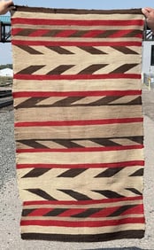Navajo Indian Ganado Double Saddle Blanket Rug
