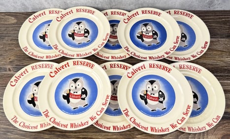 Group Of Calvert Reserve Whiskey Plates