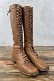 National Park Lace Up Knee High Hiking Boots