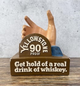 Yellowstone Whiskey Chalk Ware Bottle Display