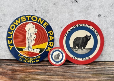 Yellowstone Park Montana Luggage Decals