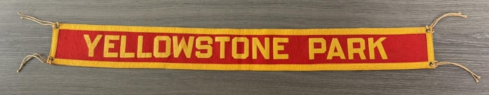 Antique Yellowstone Park Montana Felt Banner