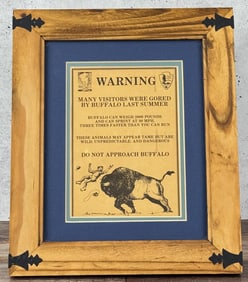 Yellowstone National Park Warning Buffalo Sign