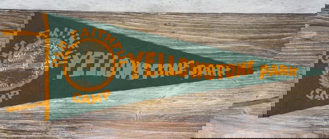 Yellowstone National Park Old Faithful Pennant