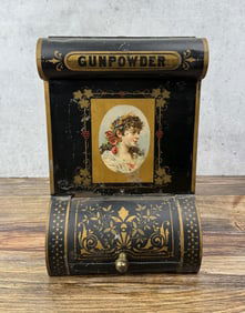 Country Store Mercantile Gunpowder Display Tin