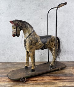 Victorian Horse Push Toy