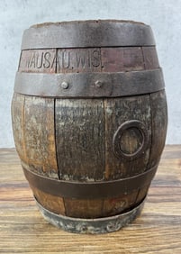 Wausau Brewing Wisconsin Wooden Beer Keg
