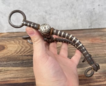 Antique California Silver Inlaid Cowboy Horse Bit