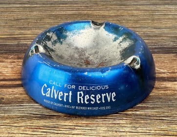 Calvert Reserve Whiskey Advertising Ashtray