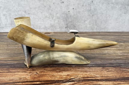 Steer Horn Smoking Stand Ash Tray