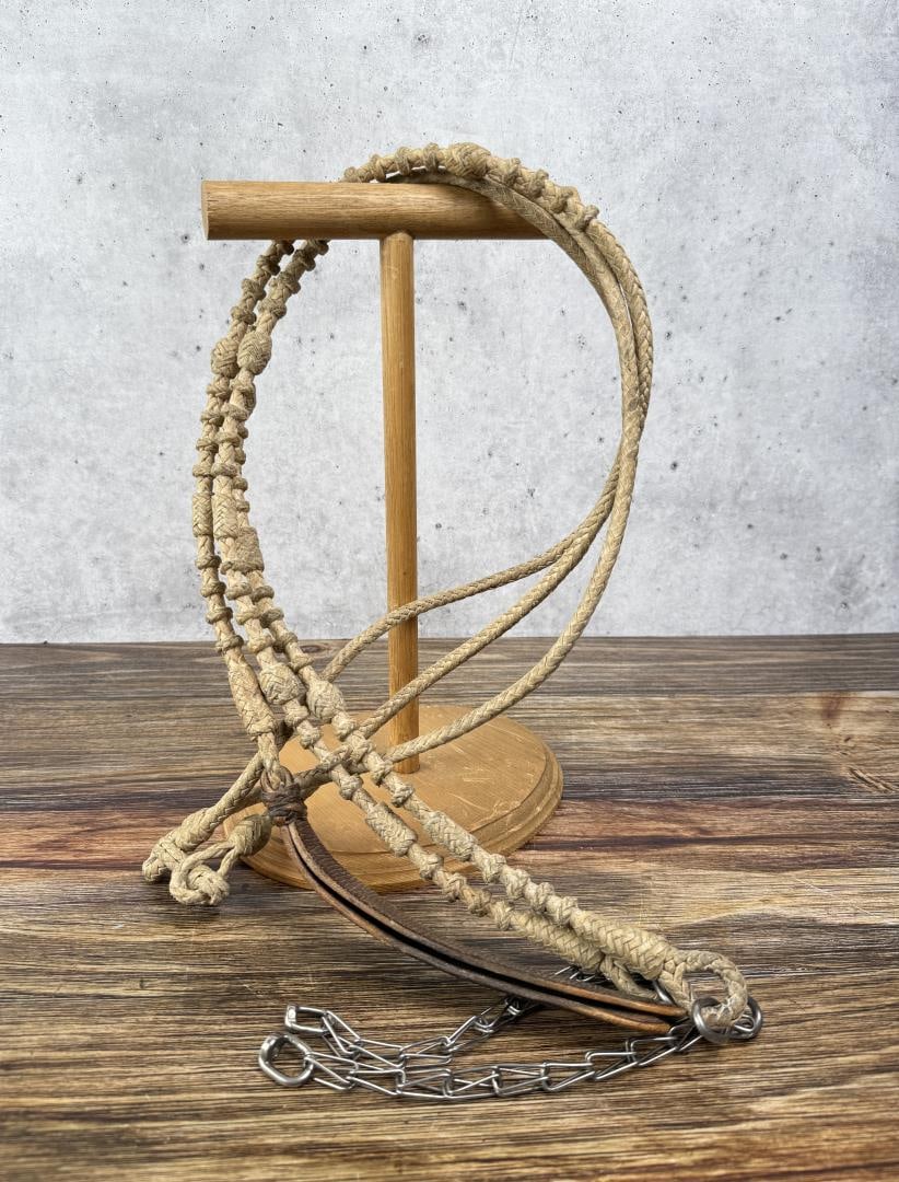 Western Braided Rawhide Romal Reins: 45" long without the chains and crop.