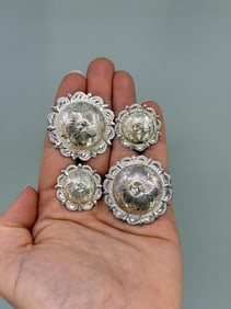 Vogt Sterling Silver Overlay Concho Set