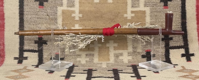 1857 Pikes Peak Catlinite Indian Peace Pipe