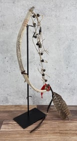 Native American Indian Ceremonial Rib Bone Bow