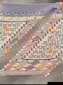 Caroline Dick Yei Pastel Navajo Indian Rug