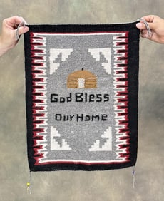 Navajo Indian God Bless our Home Rug
