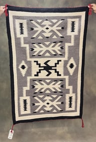 Amelia Wilson Storm Pattern Navajo Indian Rug