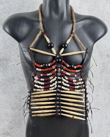Plains Indian Bone Hair Pipe Breastplate