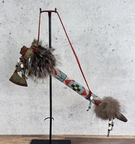 Native American Indian Brass Peace Pipe Tomahawk