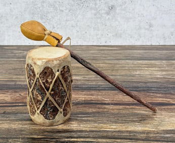 Miniature Native American Indian Pueblo Drum