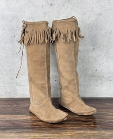 Native American Indian High Top Moccasins