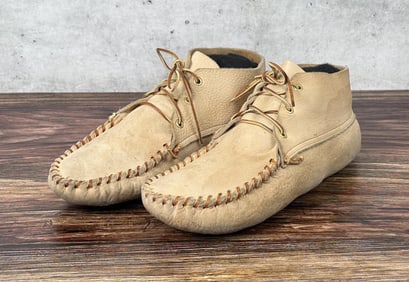 Native American Indian Leather Moccasins