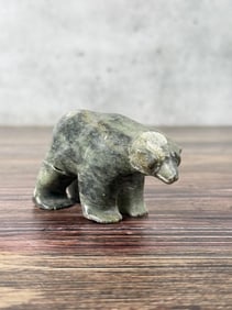 Alaskan Inuit Eskimo Soapstone Polar Bear Carving