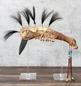 Native American Indian Jawbone War Club