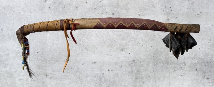 Native American Indian Rib Bone Dance Rattle