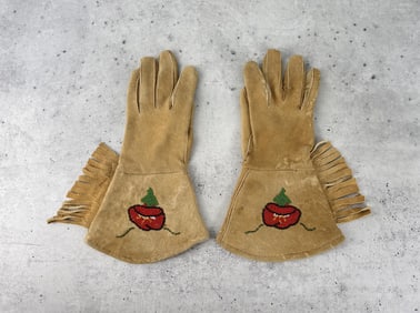 Montana Blackfoot Indian Beaded Gauntlets