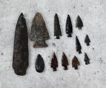 Ancient Native American Indian Arrowheads