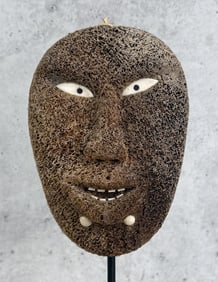Alaskan Inuit Eskimo Carved Spirit Mask