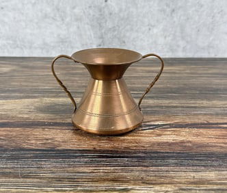 Arts and Crafts Copper Handled Vase
