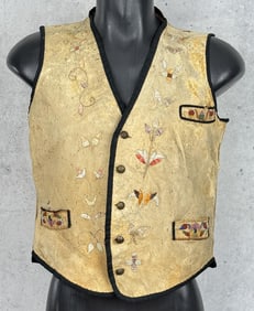 Santee Sioux Indian Scout Quilled and Beaded Vest