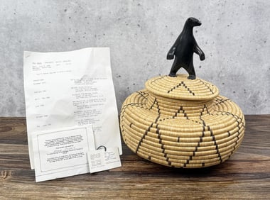 Annie Uttuqi Cookie Paul Kavik Inuit Basket