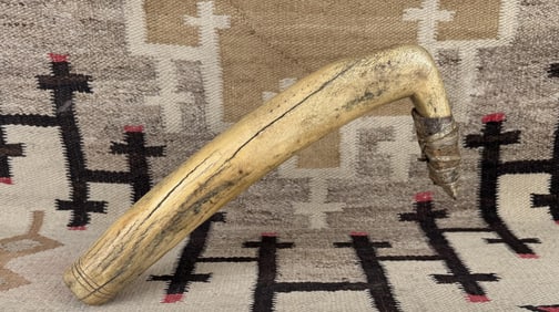 Montana Crow Indian Elk Horn Hide Scraper