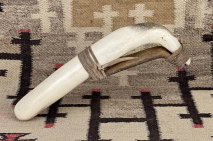 Montana Crow Indian Elk Horn Hide Scraper