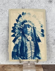 Princess Chinquilla Cyanotype Indian Photo