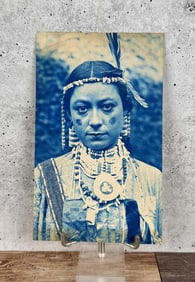 Princess Chinquilla Cyanotype Indian Photo