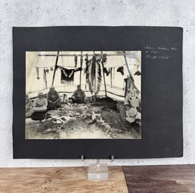 Blackfoot Indian Medicine Man in Tipi Photo