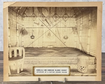 Hawaiian Native Grass Hut Interior Cabinet Photo