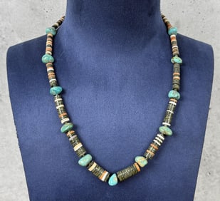 Santo Domingo Pueblo Turquoise Necklace