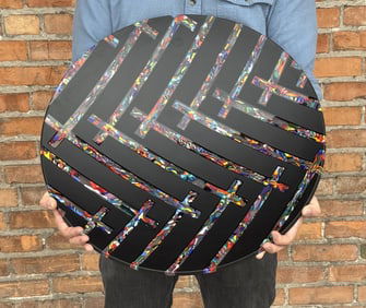 Martin Kremer Fused Glass Zig Zag Cascade Bowl