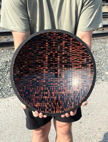Martin Kremer Fused Glass Dark Evidence Bowl