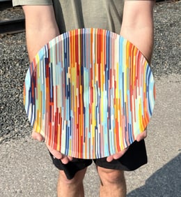 Martin Kremer Fused Glass Josephs Coat Bowl