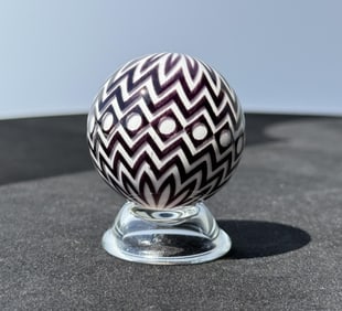 Mark Matthews Chevron Eye Art Glass Marble